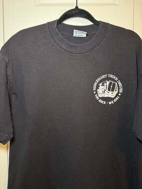 Bayside Mercenary Truck Driver Size X-Large Black Graphic T-Shirt